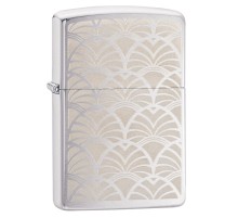 Зажигалка ZIPPO Classic с покрытием Brushed Chrome, латунь/сталь, серебристая, матовая, 38x13x57 мм