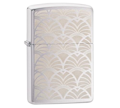 Зажигалка ZIPPO Classic с покрытием Brushed Chrome, латунь/сталь, серебристая, матовая, 38x13x57 мм