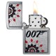 Зажигалка ZIPPO James Bond™ с покрытием Brushed Chrome, латунь/сталь, серебристая, 38x13x57 мм
