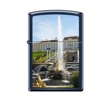 Зажигалка ZIPPO Петергоф, с покрытием Navy Matte, латунь/сталь, синяя, матовая, 38x13x57 мм