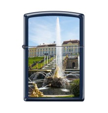 Зажигалка ZIPPO Петергоф, с покрытием Navy Matte, латунь/сталь, синяя, матовая, 38x13x57 мм