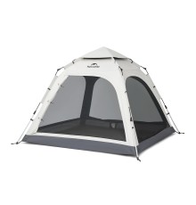 Палатка Naturehike Ango Automatic CNK2550WS010 трёхместная, малая, c навесом, светло-серая с серым