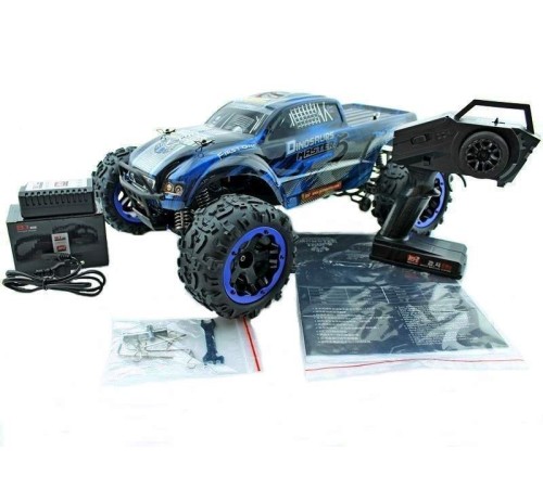Радиоуправляемый монстр Remo Hobby Dinosaurs Master TWINS MOTOR (синий) 4WD 2.4G 1/8 RTR