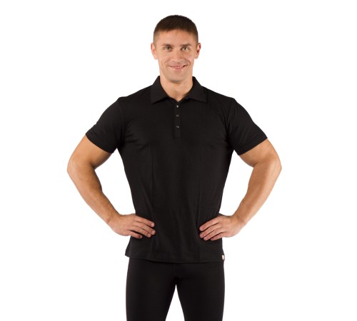 Футболка  мужская DINGO/ кор. рукав/ шерсть 160/ черный / XXL, DINGO9090XXL