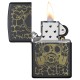 Зажигалка ZIPPO Skull Gas Mask с покрытием Black Matte, латунь/сталь, чёрная, матовая, 38x13x57 мм