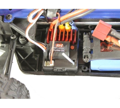 Радиоуправляемая трагги Remo Hobby S EVO-R Brushless V2.0 (синяя) 4WD 2.4G 1/16 RTR