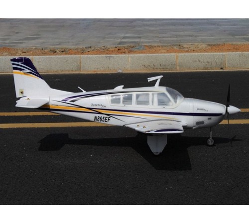 Радиоуправляемый самолет Top RC ST Beechcraft Bonanza A36 фиолетовый 1280мм (шасси) PNP