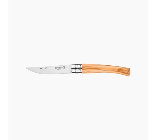 Нож филейный Opinel №8, нержавеющая сталь, рукоять оливковое дерево