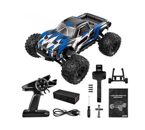 Радиоуправляемый монстр MJX Hyper Go H16H (синий) 4WD 2.4G LED GPS 1/16 RTR