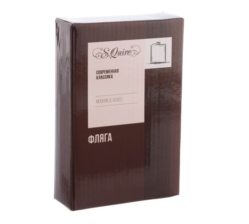 Фляга S.Quire 0,24 л, сталь, серебристая, матовая