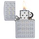 Зажигалка ZIPPO Sand Dollar Pattern с покрытием Satin Chrome, латунь/сталь, серебристая, 38x13x57 мм