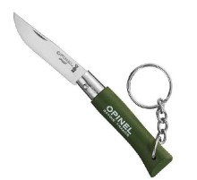 Нож-брелок Opinel №4, нержавеющая сталь, зеленый, 002054