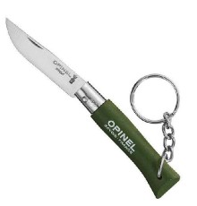 Нож-брелок Opinel №4, нержавеющая сталь, зеленый, 002054