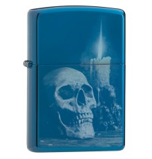 Зажигалка ZIPPO Classic с покрытием High Polish Blue, латунь/сталь, голубая, глянцевая, 36x12x56 мм
