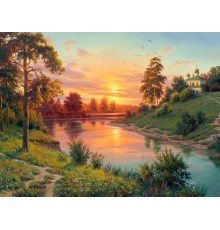 Картина мозаикой 40х50 ПРИЩЕПА.ТИШИНА (квадр. эл-ты) (39 цветов)