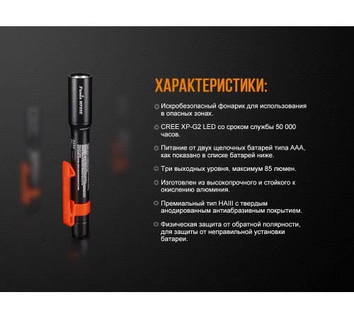 Фонарь Fenix WF05E