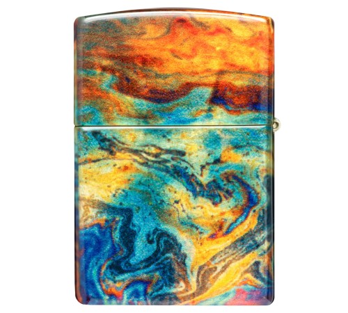 Зажигалка ZIPPO Classic с покрытием 540 Tumbled Brass, латунь/сталь, разноцветная, 38x13x57 мм