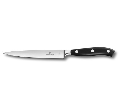 Нож разделочный VICTORINOX Grand Maître, кованый, 15 см, чёрный