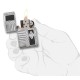 Зажигалка ZIPPO Armor® с покрытием High Polish Chrome, латунь/сталь, серебристая, 38x13x57 мм
