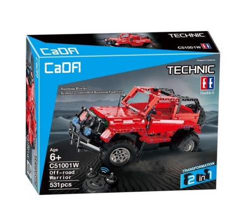 Р/У конструктор CaDA Technic машина Jeep Wrangler (531 деталь)