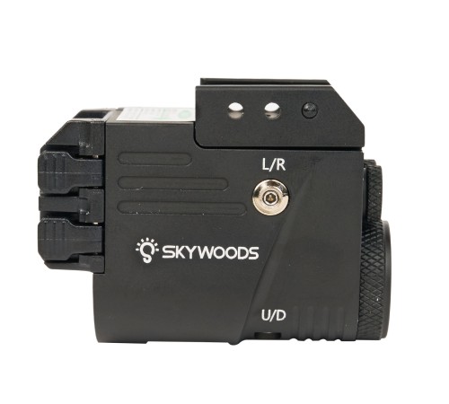 Фонарь подствольный пистолетный SKYWOODS RACCOON DOUBLE LASER, 360 люмен, ЛЦУх2 красн/зел
