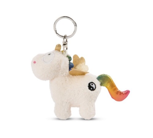 Мягкая игрушка NICI Единорог Радуга Ян, брелок 10 см