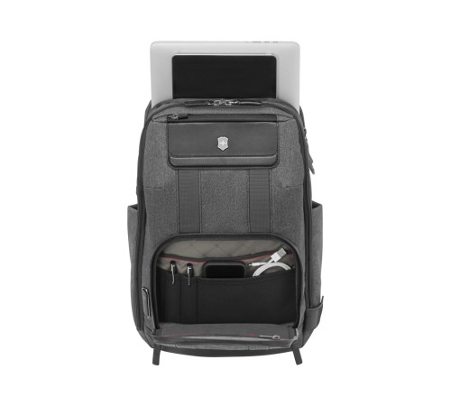 Рюкзак VICTORINOX Architecture Urban 2 Deluxe Backpack 15”, серый, полиэстер/кожа, 31x23x46 см, 23 л
