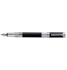 Перьевая ручка Waterman Elegance Black ST. Перо из чистого золота 18К. Детали дизайна: посеребрение
