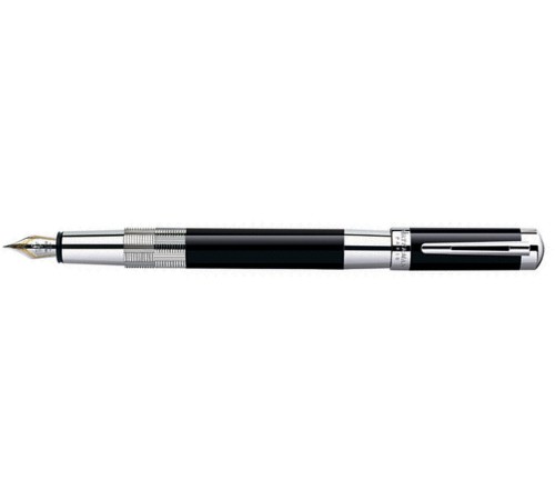 Перьевая ручка Waterman Elegance Black ST. Перо из чистого золота 18К. Детали дизайна: посеребрение