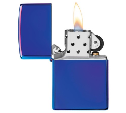 Зажигалка ZIPPO Classic с покрытием High Polish Indigo, латунь/сталь, синяя, глянцевая, 38x13x57 мм