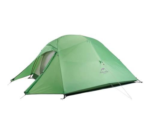 Палатка Naturehike Cloud Up 3 210T NH18T030-T трехместная с ковриком, зеленый, 6927595730621