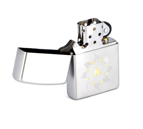 Зажигалка ZIPPO Classic с покрытием Satin Chrome™, латунь/сталь, серебристая, матовая, 36x12x56 мм