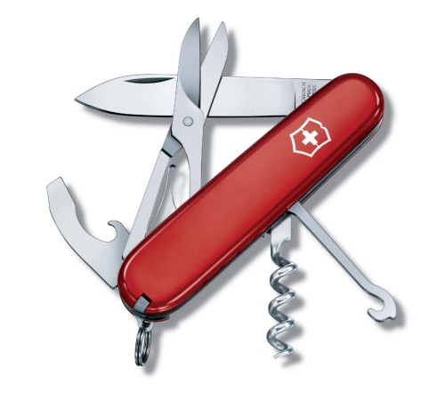 Нож перочинный VICTORINOX Compact, 91 мм, 15 функций, красный