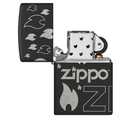 Зажигалка ZIPPO Classic с покрытием Black Matte, латунь/сталь, черная, матовая, 38x13x57 мм