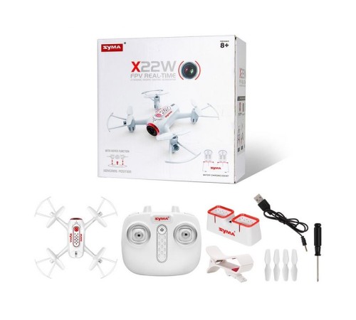 Р/У квадрокоптер Syma X22W-1 с FPV трансляцией Wi-Fi, камера 0,3 Мп, 2.4G RTF