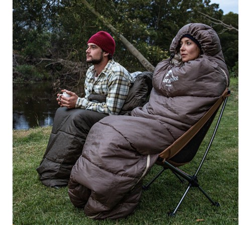 Спальный мешок Naturehike U Series Двойной хлопок осень-зима коричневый U250, 6927595767207