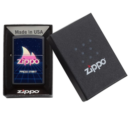 Зажигалка ZIPPO Classic с покрытием Black Matte, латунь/сталь, чёрная, матовая, 38x13x57 мм