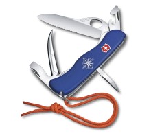 Нож перочинный VICTORINOX Skipper Pro, 111 мм, 12 функций, с фиксатором лезвия, со шнурком, синий