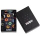 Зажигалка ZIPPO Records Design с покрытием 540 Matte, латунь/сталь, черная, 38x13x57 мм