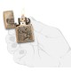 Зажигалка ZIPPO Eagles, с покрытием Brushed Brass, латунь/сталь, золотистая, матовая, 38x13x57 мм