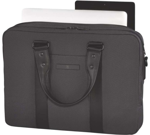 Портфель VICTORINOX Architecture Urban Bodmer 14'', серый, ткань Nüwa®/кожа, 38x10x31 см, 11 л