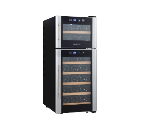 Винный шкаф двухзонный Cavanova CV021-2TNS
