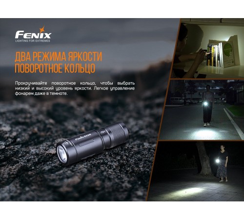 Фонарь Fenix E02R, голубой, E02RBL