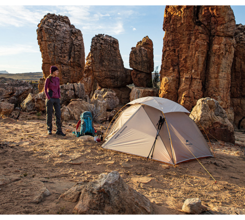 Палатка сверхлегкая Naturehike Nebula 2  NH19ZP011 двухместная, серая, 6927595745656