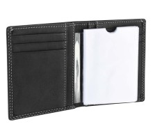 Визитница WENGER Le Rubli, черный, воловья кожа, 8,5×2×10,5 см