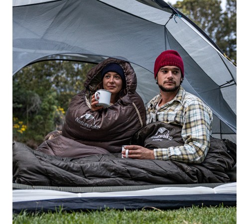 Спальный мешок Naturehike U Series Двойной хлопок осень-зима Brown U250S, 6927595769294