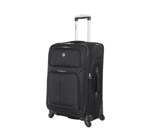 Чемодан WENGER SION, чёрный, полиэстер 750x750D добби, 41x26x70 см, 56 л