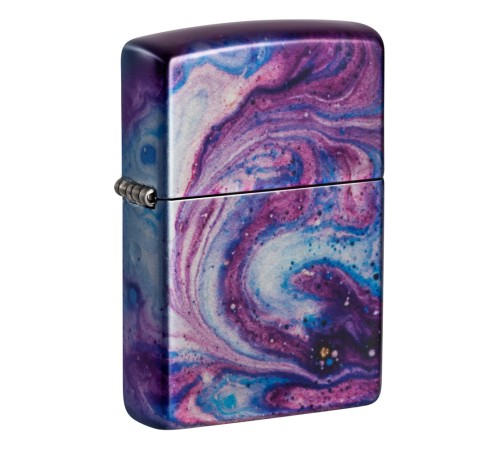 Зажигалка ZIPPO Universe Astro с покрытием 540 Tumbled Chrome, латунь/сталь, сиреневая, 38x13x57 мм
