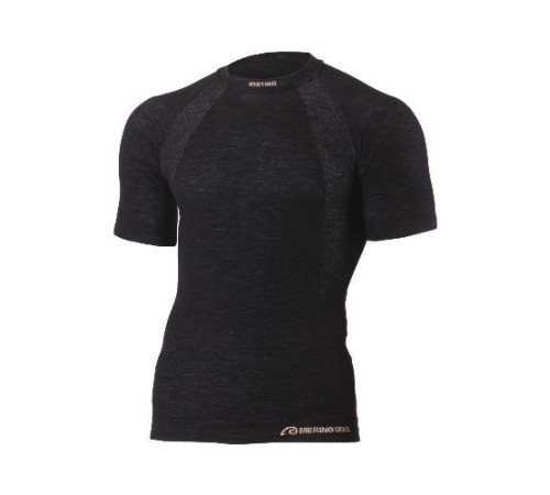 Футболка  мужская WABEL/ кор.рукав/ Шерсть 120/ черная/ XXL-XXXL, WABEL9090XXLXXXL