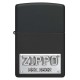 Зажигалка ZIPPO License Plate с покрытием Black Matte, латунь/сталь, черная, 38x13x57 мм